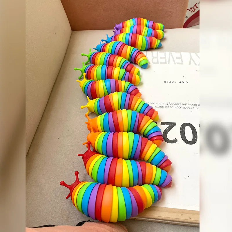 3D Slug Fidget Toy Colorful Slug Snail Toy