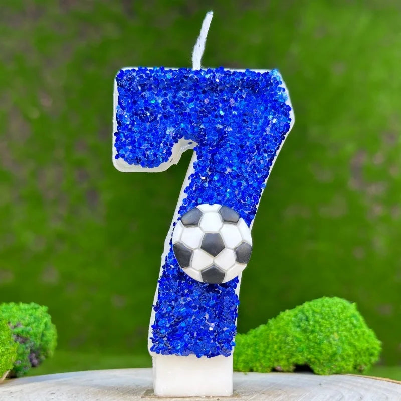 Football digital birthday candles.
