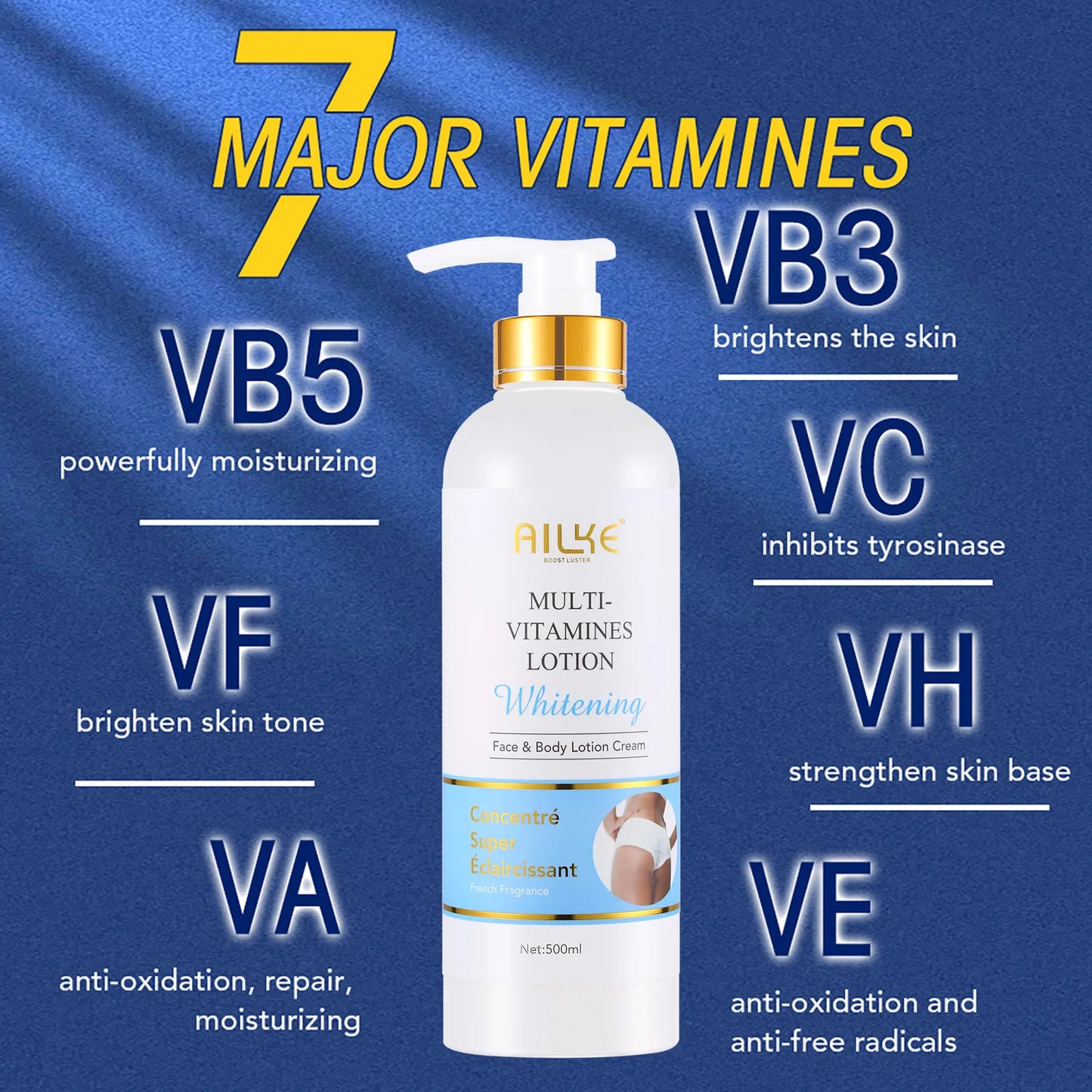 Multi Vitamin Body Lotion With Vitamins A,E,B3,B5,