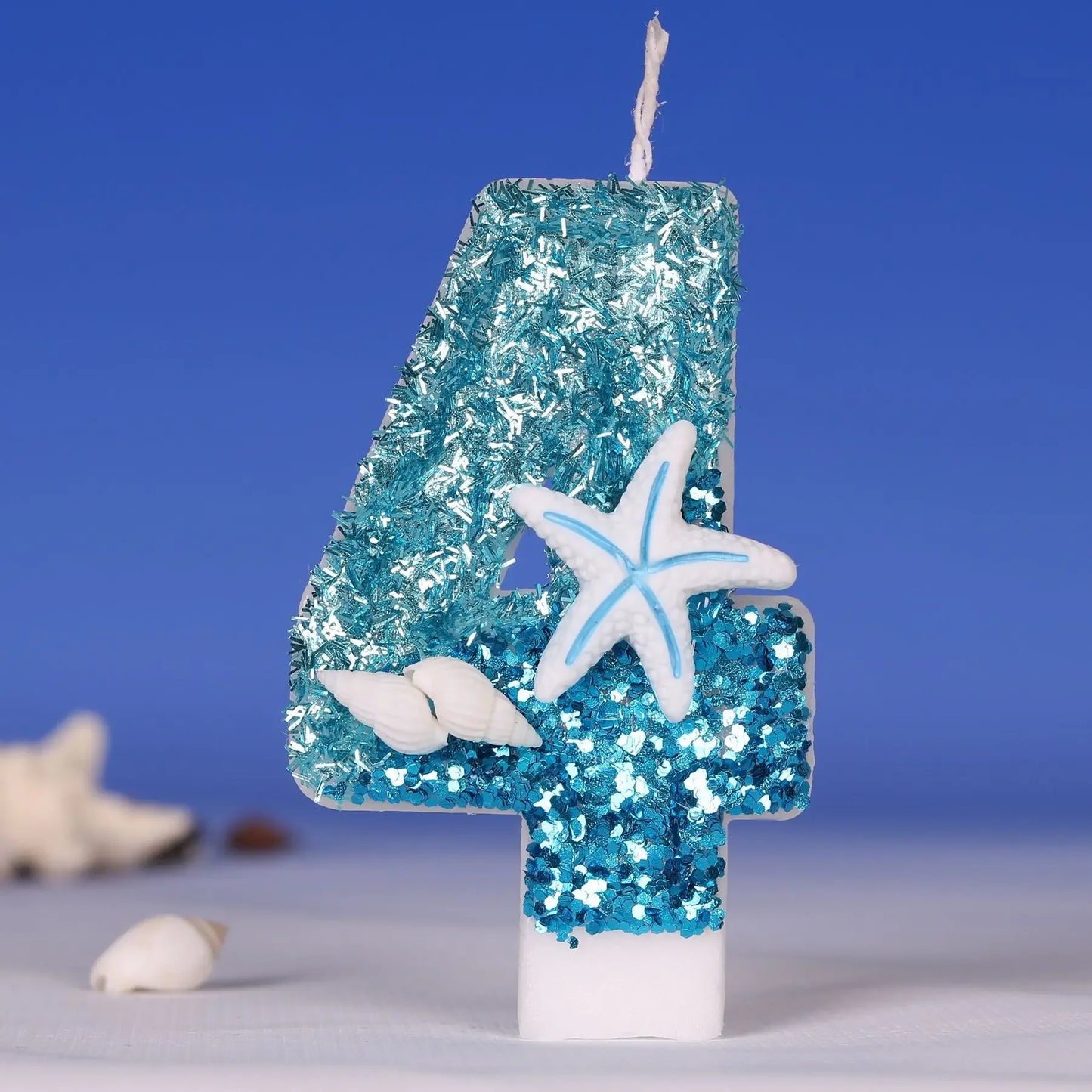 Blue Snowflake Cake Candles.