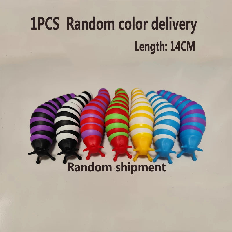 3D Slug Fidget Toy Colorful Slug Snail Toy