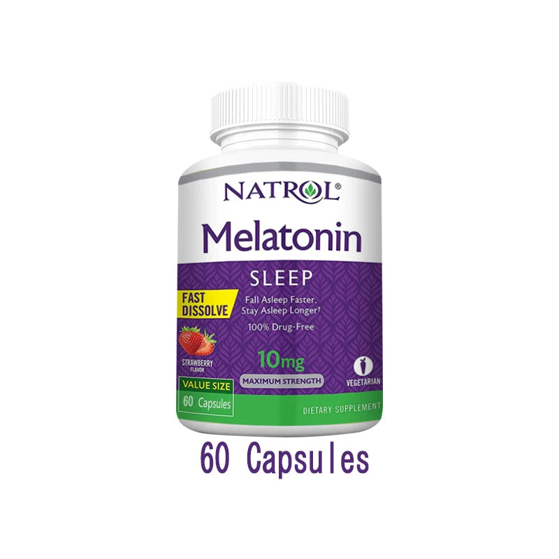 Melatonin Sleep Supplement Immune Support, Stress Relief, Fall Asleep Faster,