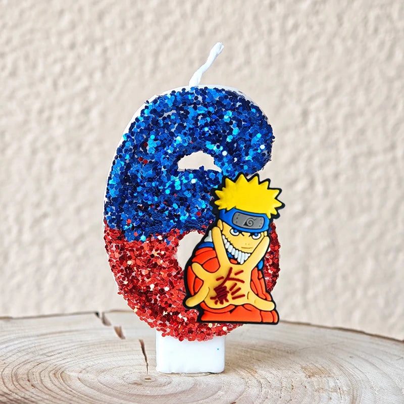Naruto Candles Anime Theme Cake Decoration.