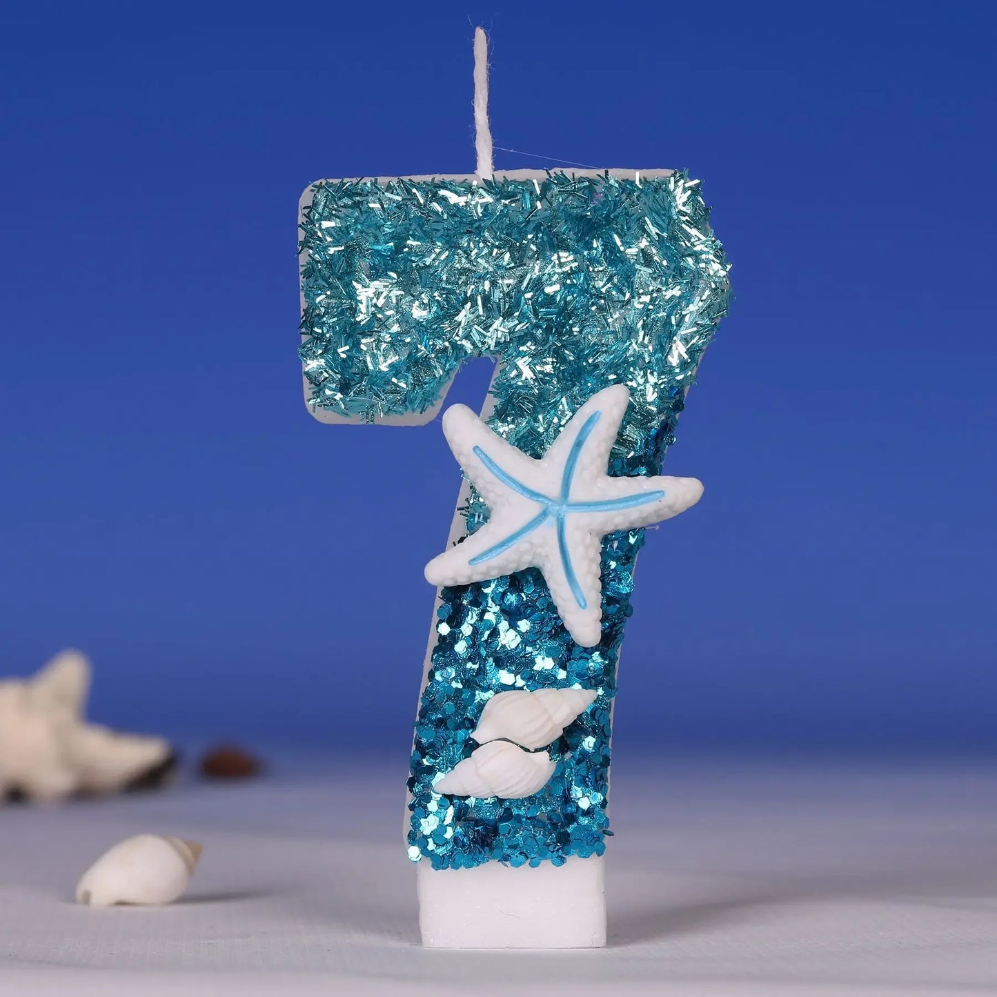 Blue Snowflake Cake Candles.