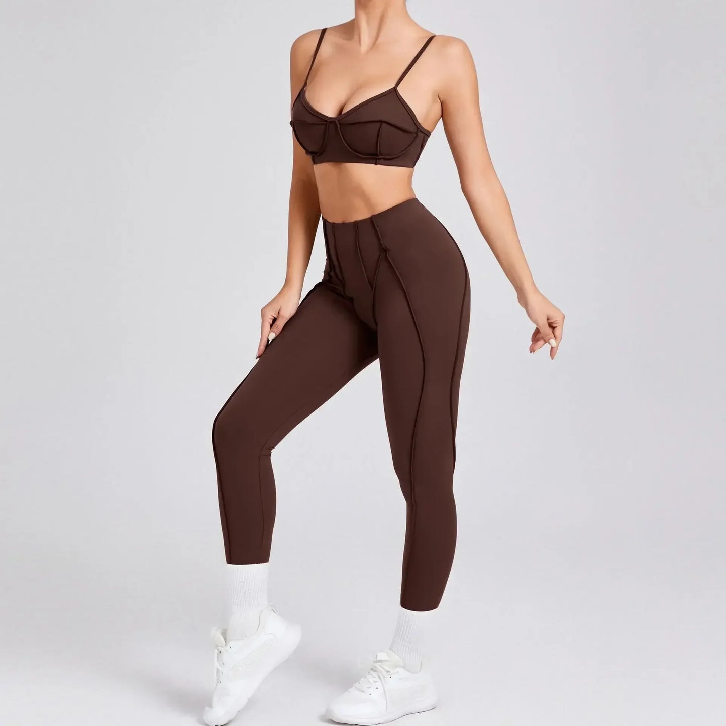 Seamless Yoga Sets High Waist Hip-lifting Leggings Sets for Women