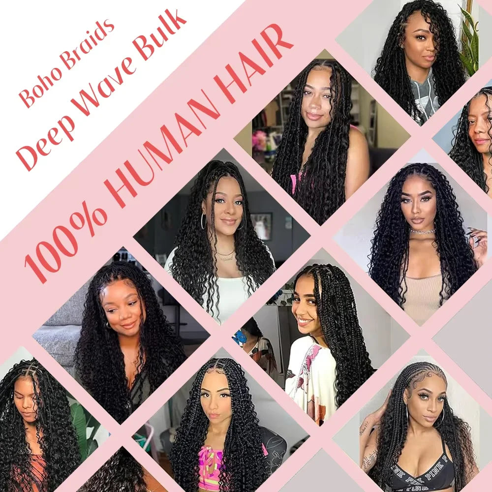 40 Inch Colored Water Deep Wave Curly Human Hair