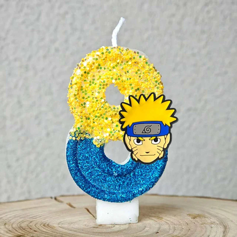Naruto Candles Anime Theme Cake Decoration.