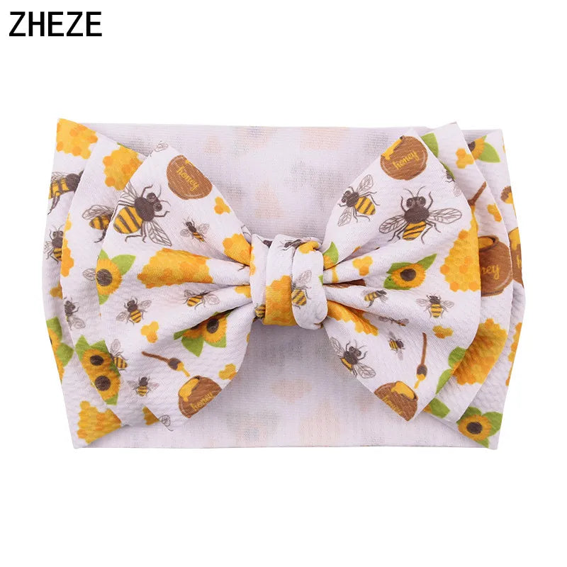 Big Double Layer Hair Bow Headband For Baby Girls