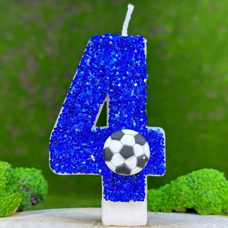Football digital birthday candles.