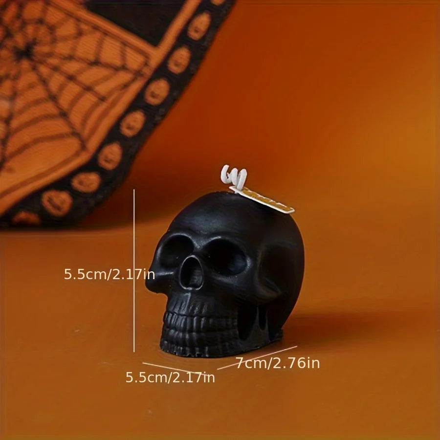 Halloween Pumpkin Skull Candles.