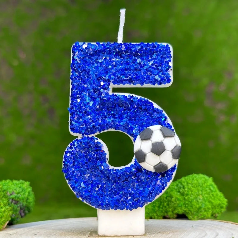 Football digital birthday candles.