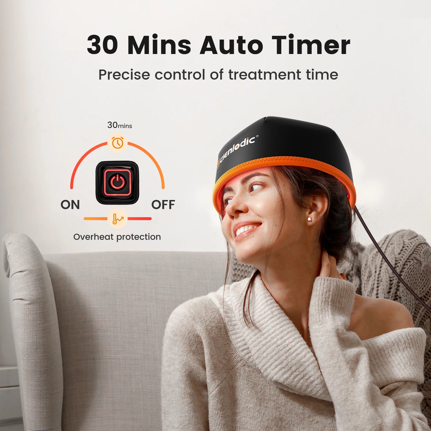Red Light Therapy Hair Growth Scalp hat.