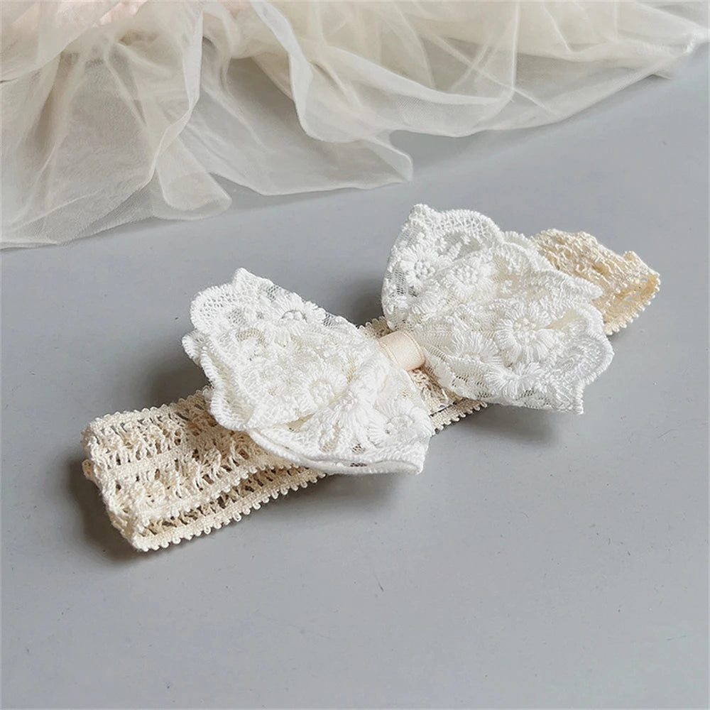 White Lace Baby Headband Newborn Hair Accessories