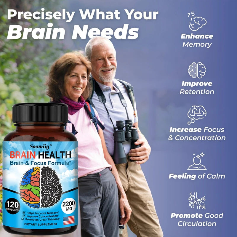 Brain Booster with Vitamin B6, B12 supplement to support memory,
