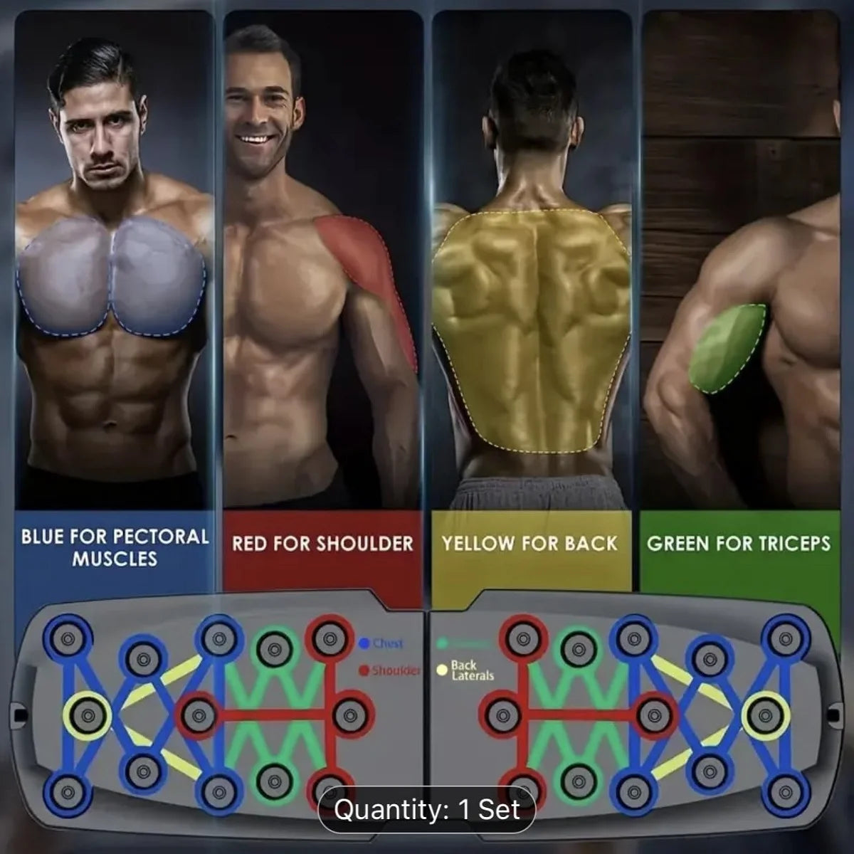 Solid Push Up Home Workout Equipment Board.