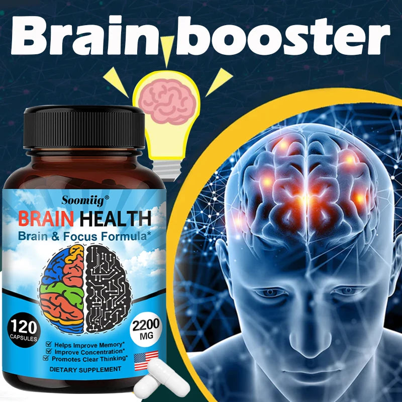 Brain Booster with Vitamin B6, B12 supplement to support memory,