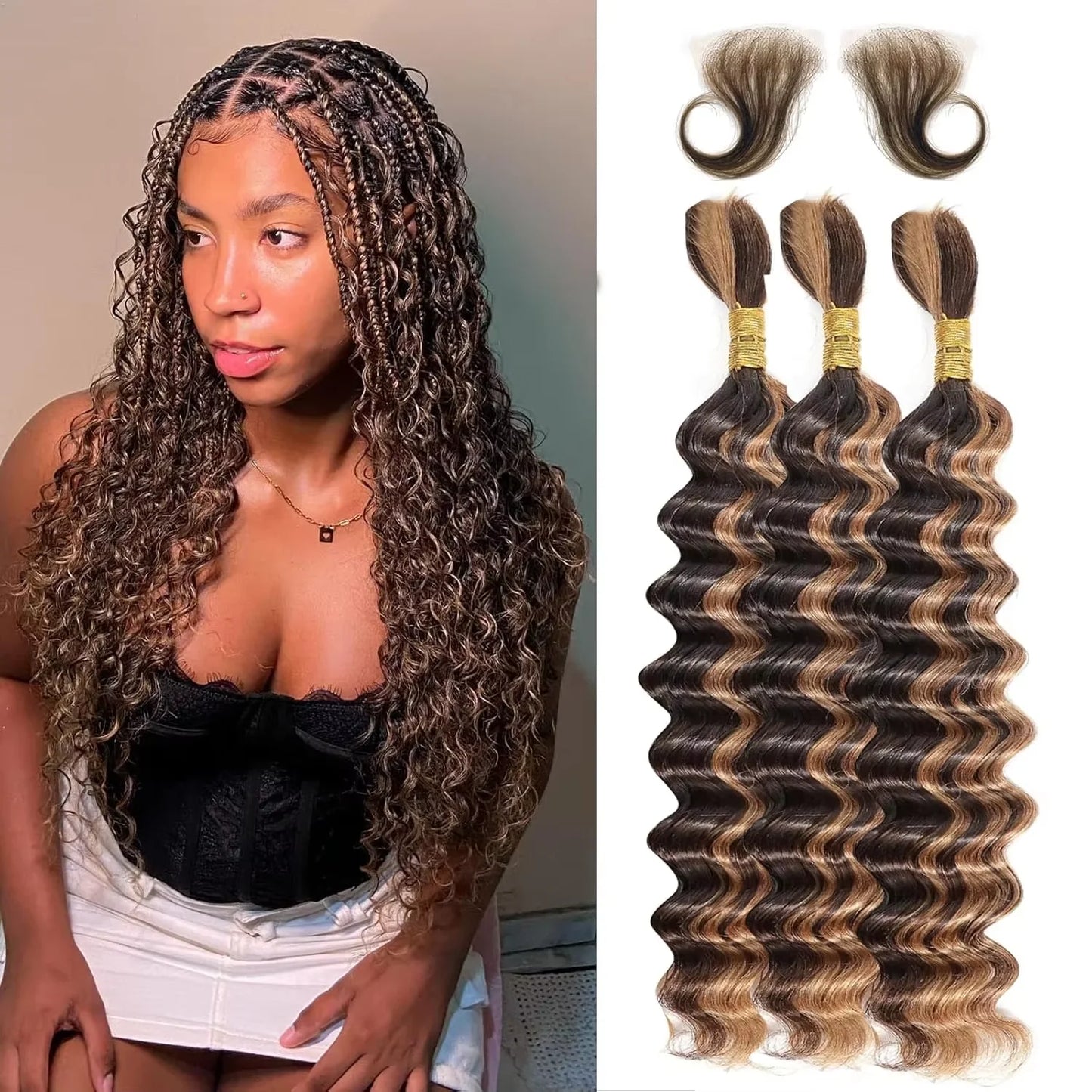 40 Inch Colored Water Deep Wave Curly Human Hair