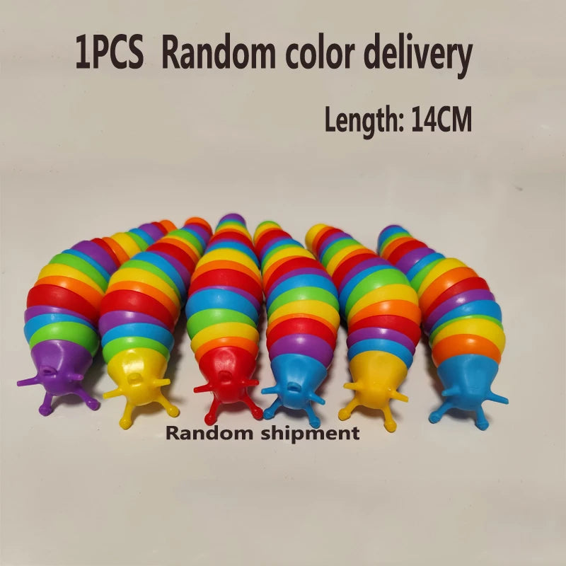 3D Slug Fidget Toy Colorful Slug Snail Toy
