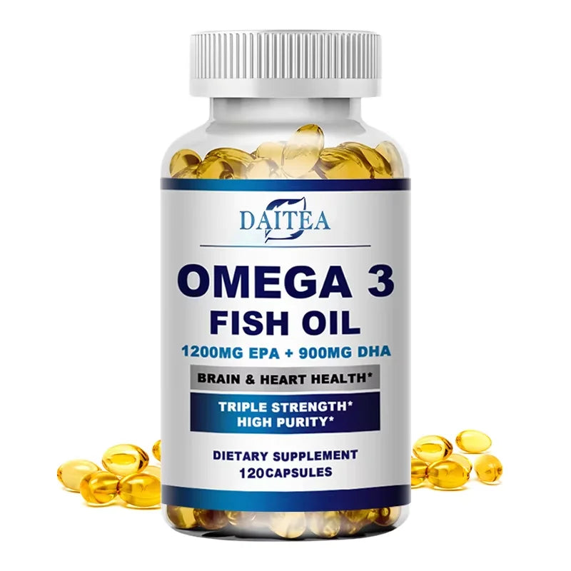 Premium Omega 3 Fish Oil High Supports Brain & Heart Health