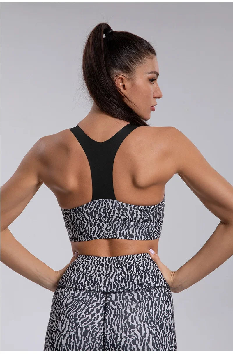 Leopard Print Yoga Set Women Clothing Tracksuits