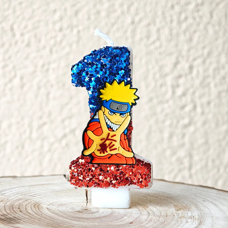 Naruto Candles Anime Theme Cake Decoration.