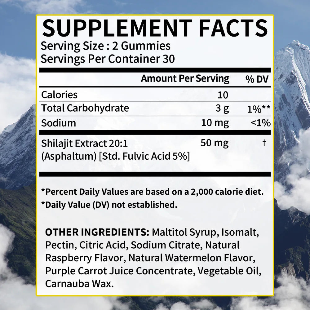 Shilajit gummies - improve energy and relieve stress