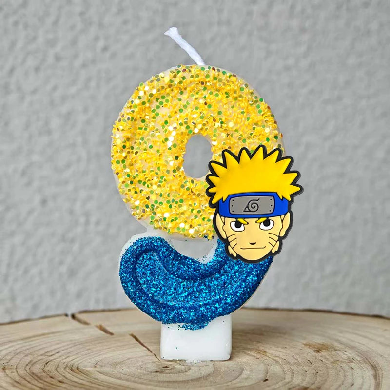 Naruto Candles Anime Theme Cake Decoration.