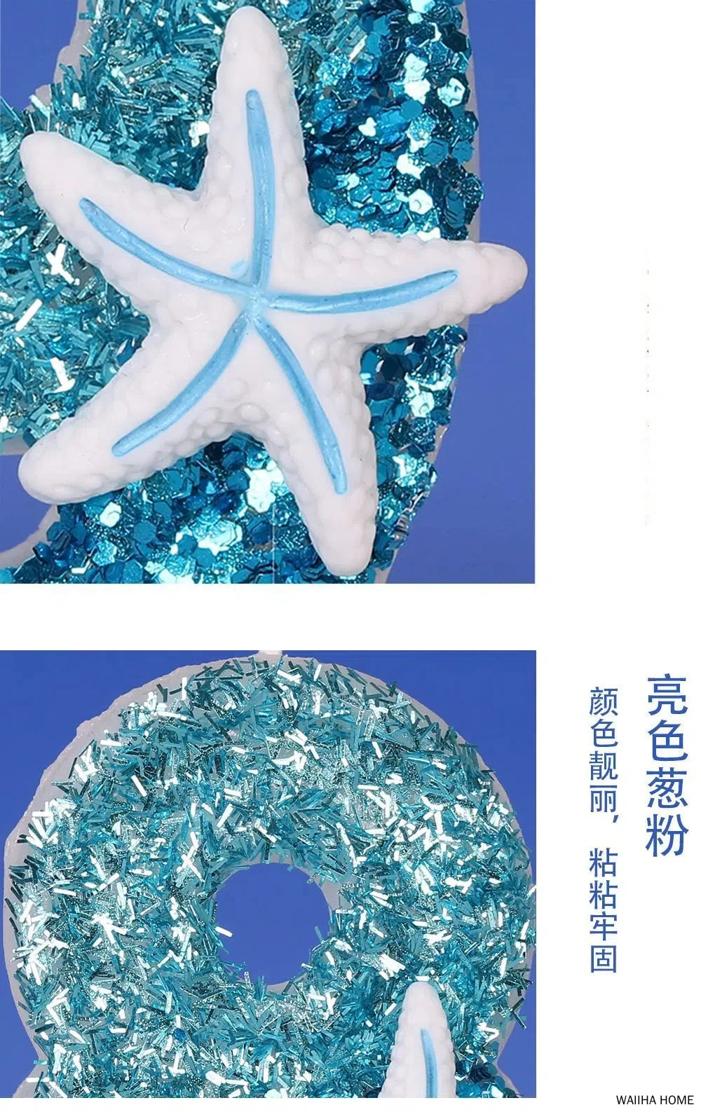 Blue Snowflake Cake Candles.