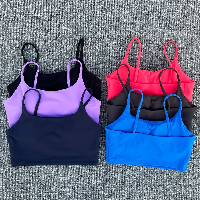 Women Breathable Sports Bra Absorb Sweat Shockproof Padded 