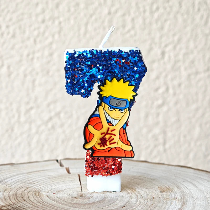 Naruto Candles Anime Theme Cake Decoration.
