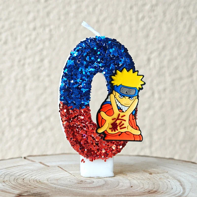 Naruto Candles Anime Theme Cake Decoration.