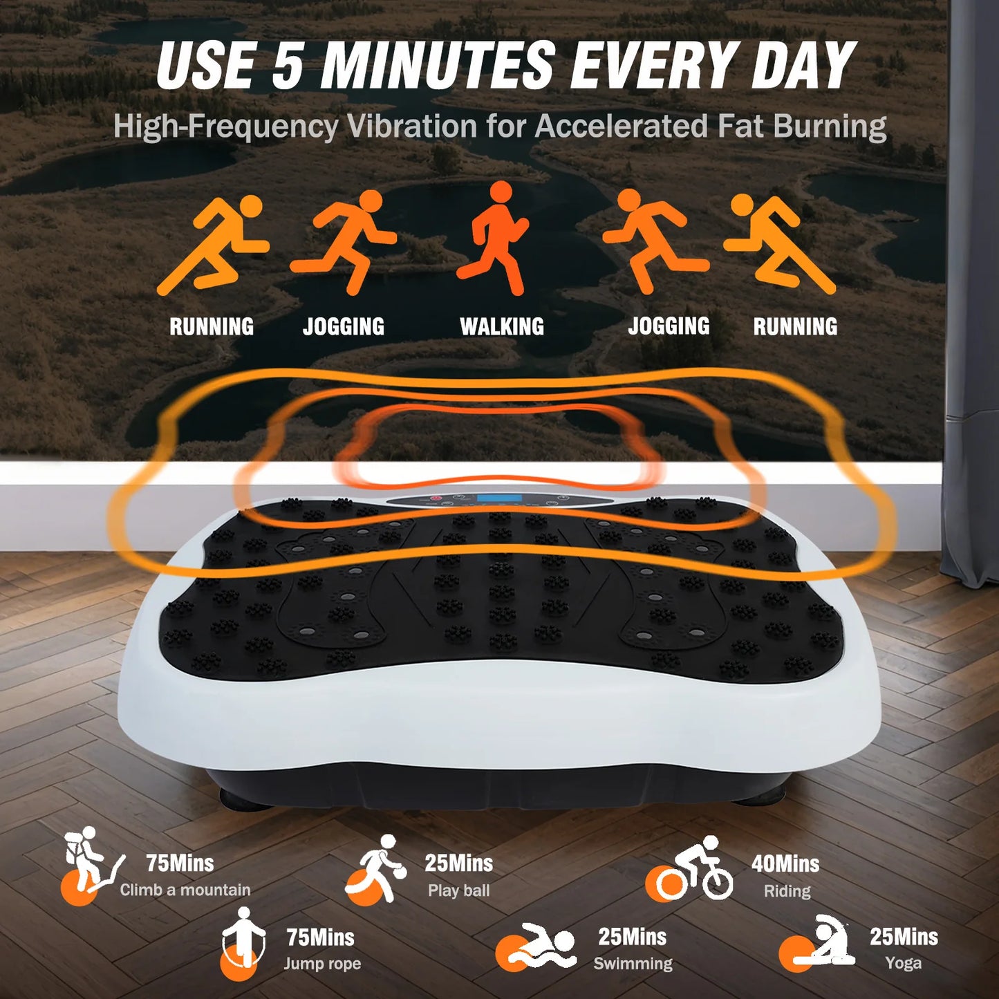 Full-Body Vibration Plate Exercise Machine.