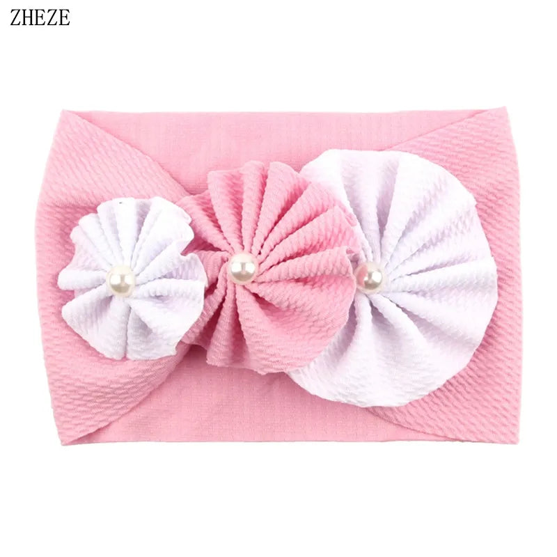 Big Double Layer Hair Bow Headband For Baby Girls