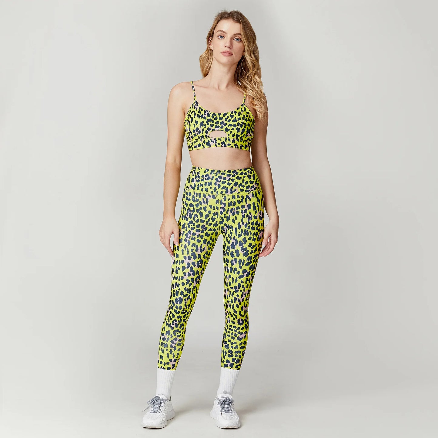 Leopard Print Yoga Set Women Clothing Tracksuits