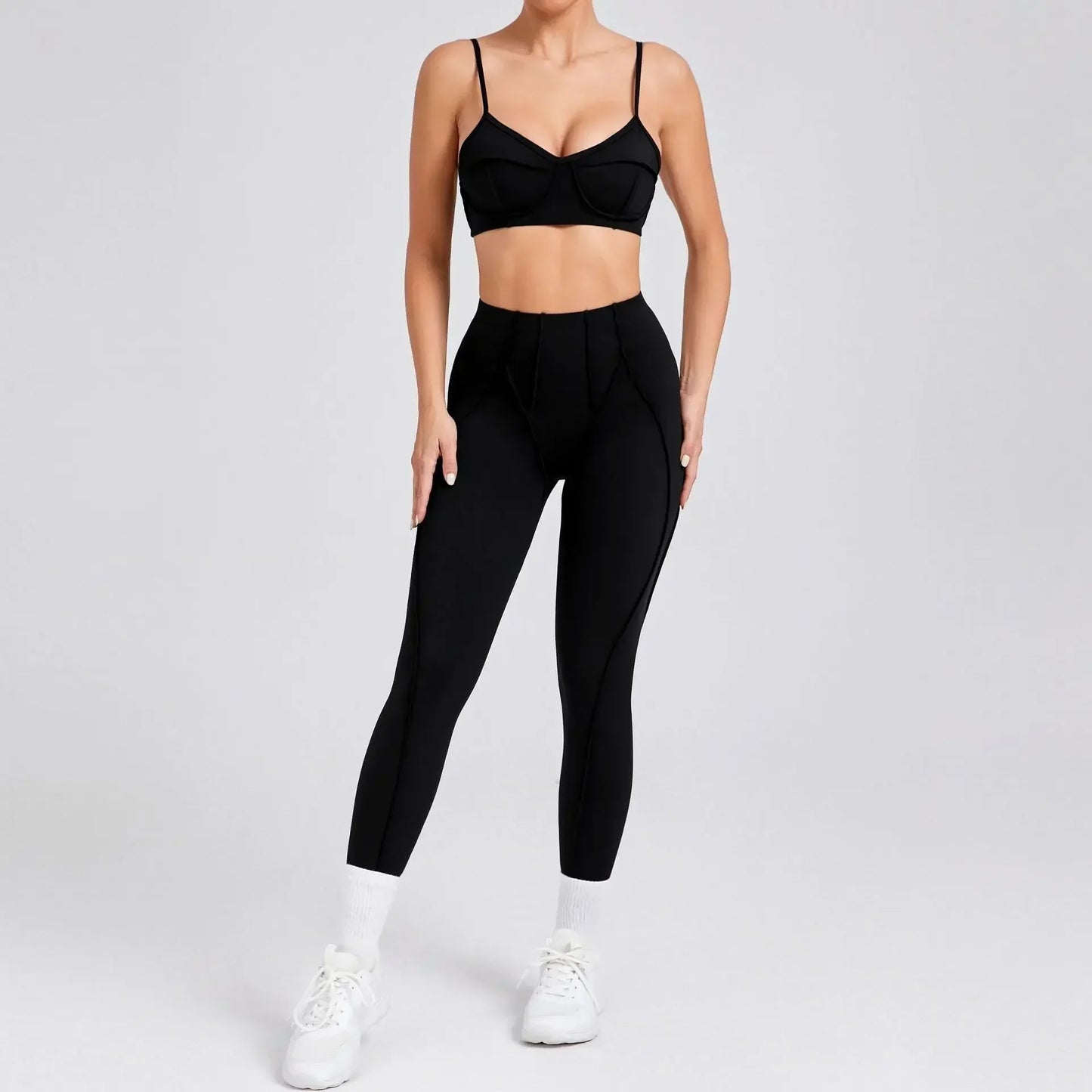 Seamless Yoga Sets High Waist Hip-lifting Leggings Sets for Women
