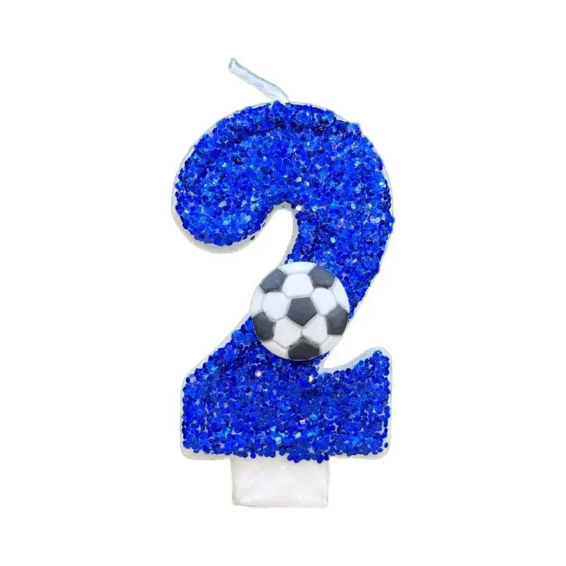 Football digital birthday candles.