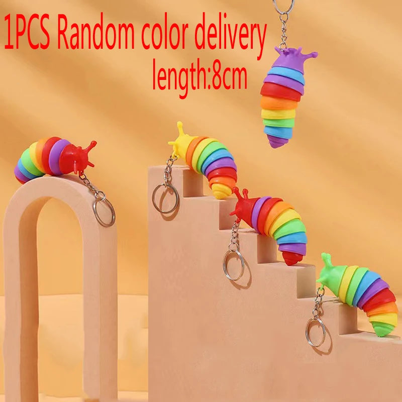 3D Slug Fidget Toy Colorful Slug Snail Toy