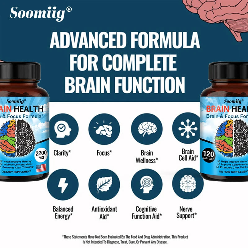 Brain Booster with Vitamin B6, B12 supplement to support memory,