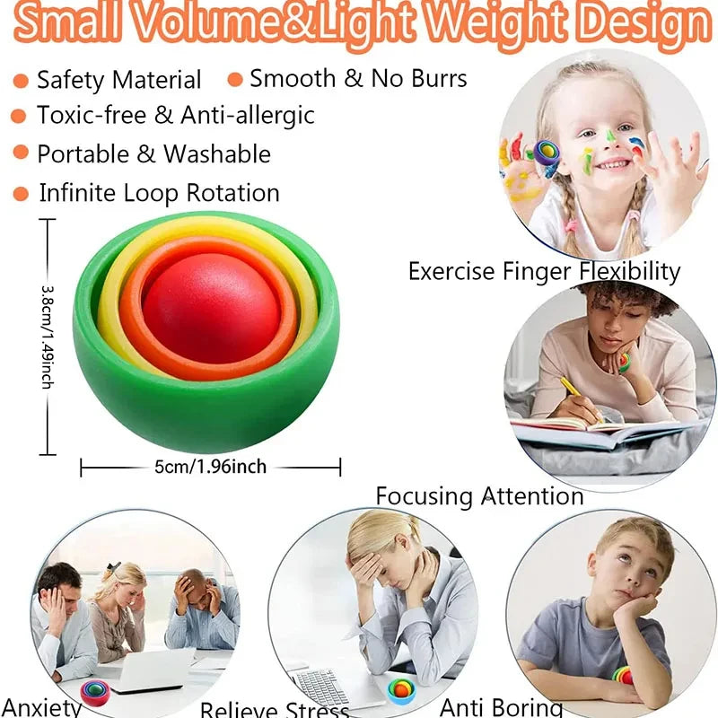 3D Rotation Ball Fidget Sensory Hand Fidget Spinner
