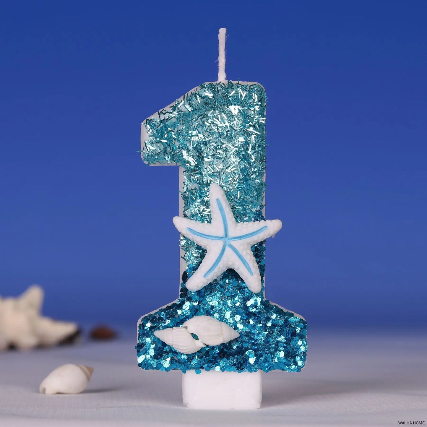 Blue Snowflake Cake Candles.