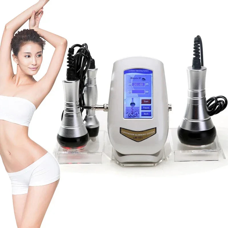 40K Ultrasonic Cavitation Slimming Machine 3 In 1 Skin Care
