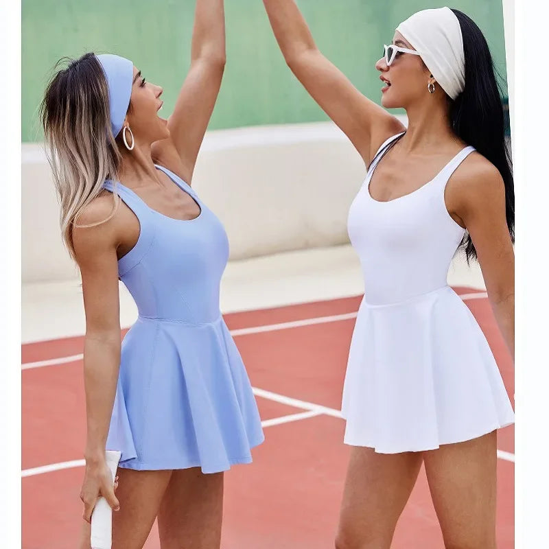 Tennis Dress One-Pieces Jumpsuits Slim Fit Skorts