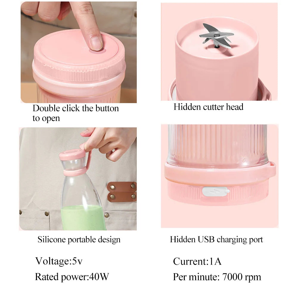 Rechargeable Mixers Fresh Juice $ Smoothie Ice Maker