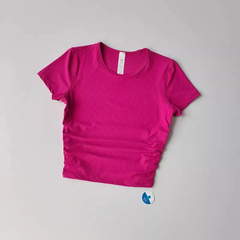 Women Seamless Yoga T-Shirt.