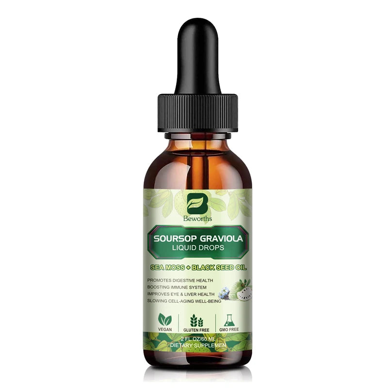 BEWORTHS Sea Moss & Soursop Extract Drops.