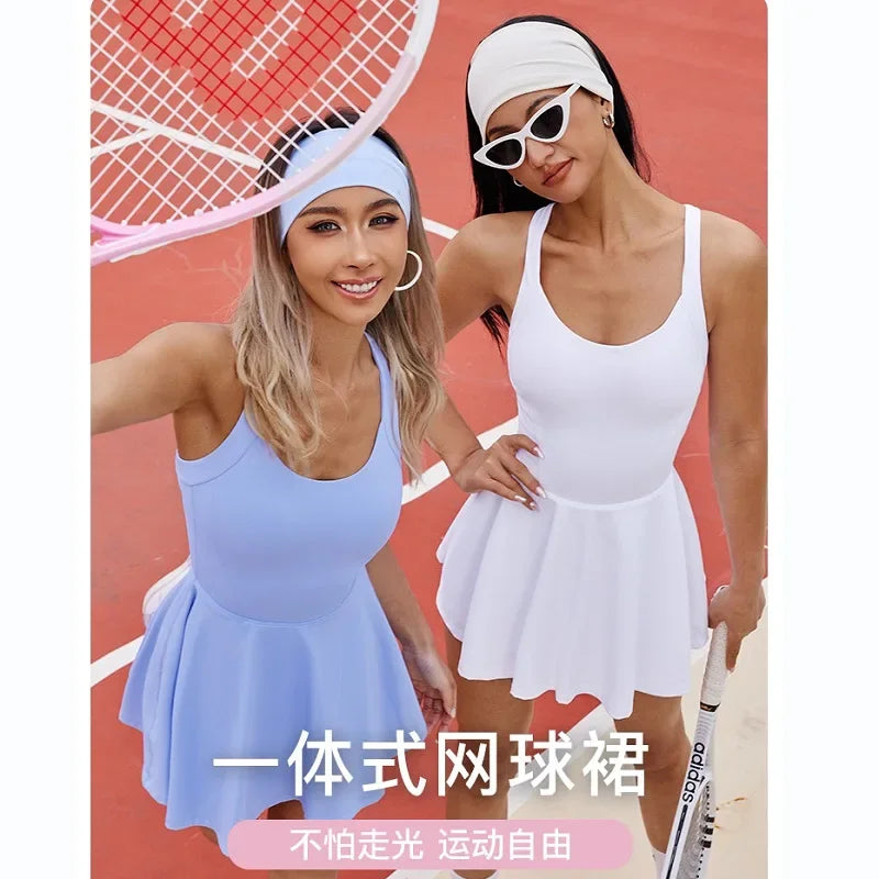 Tennis Dress One-Pieces Jumpsuits Slim Fit Skorts