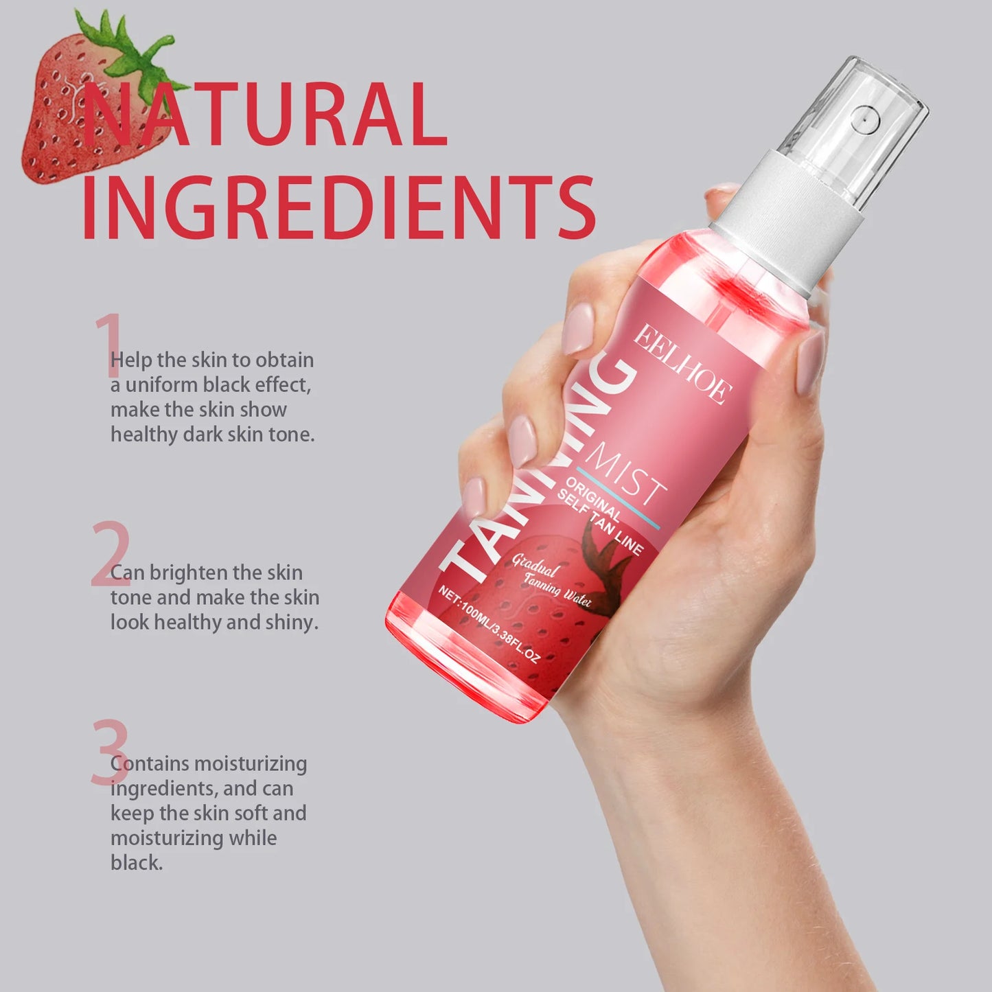 100ml Tanning Spray, Moisturizing Oil For Summer Beach.