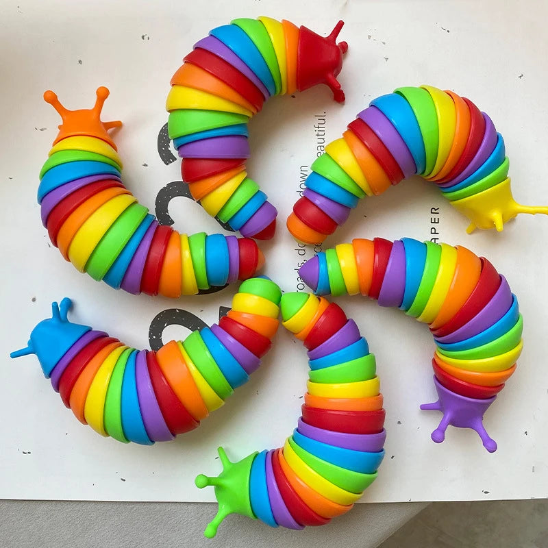 3D Slug Fidget Toy Colorful Slug Snail Toy