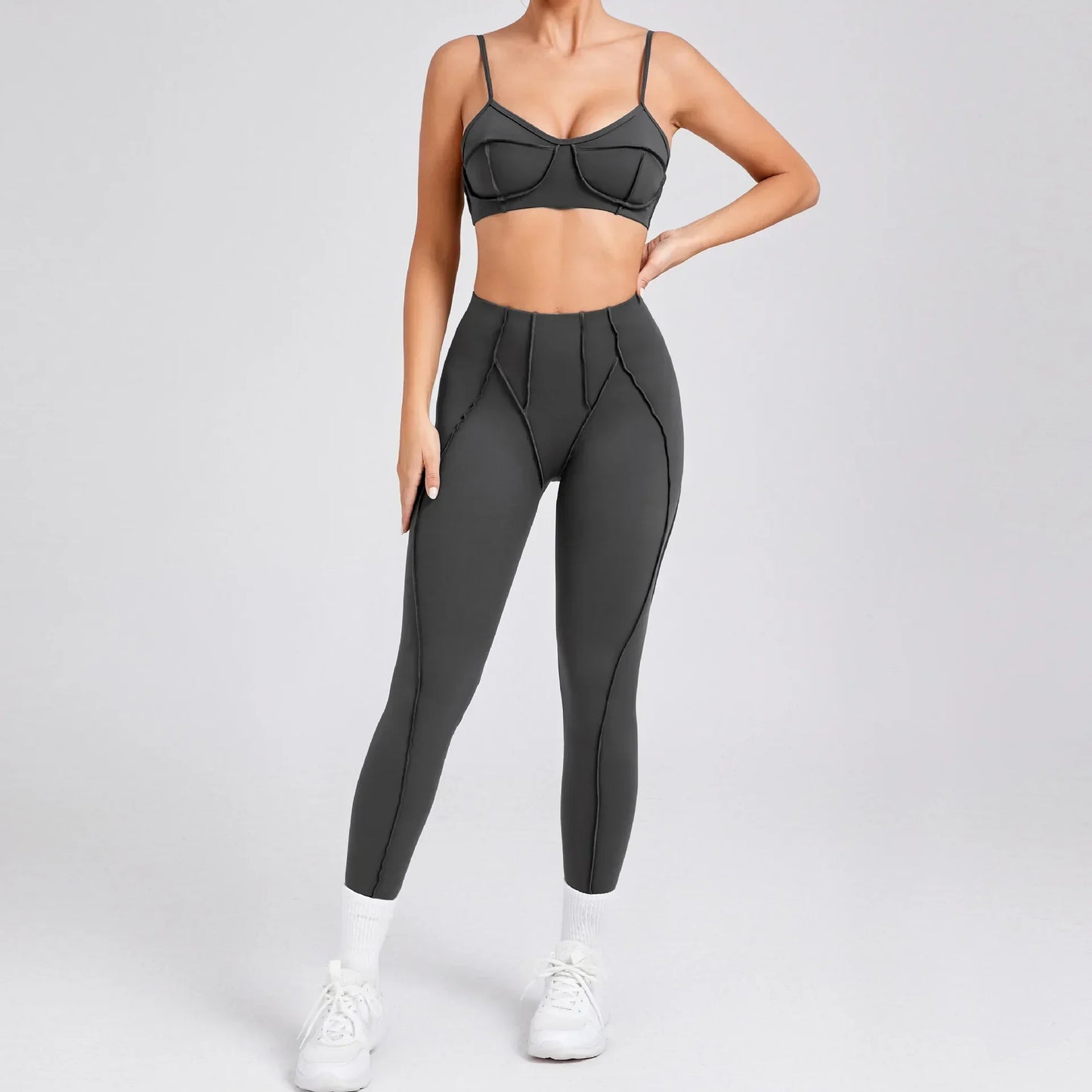 Seamless Yoga Sets High Waist Hip-lifting Leggings Sets for Women