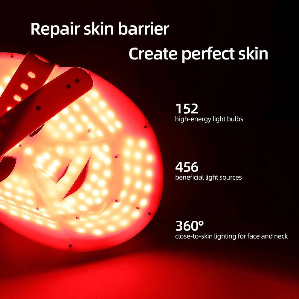 LED Face Neck Mask Skin Rejuvenation Repair